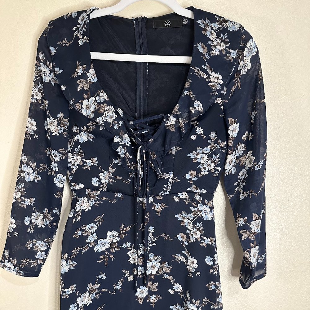 Navy Floral Dress